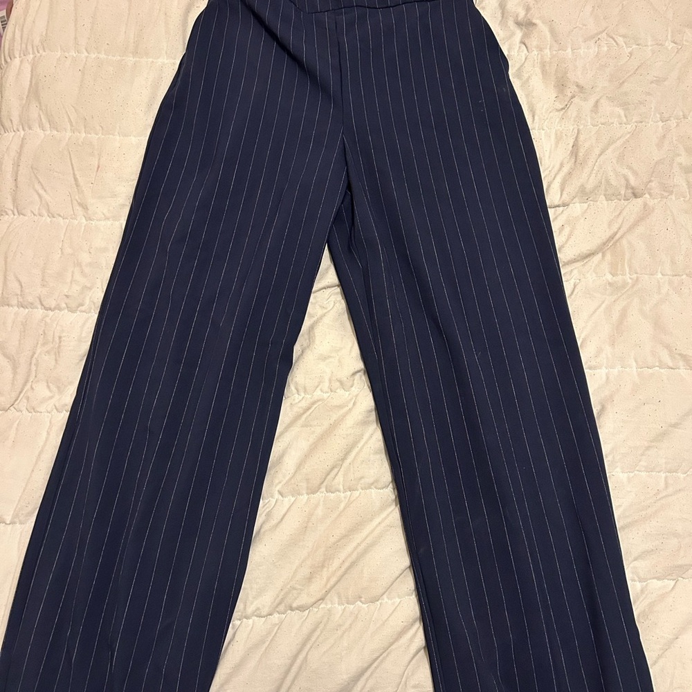 Navy Pinstripe Women's Pants